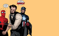 Lincoln with Spider-Man and Captain America wallpaper 1920x1080 jpg