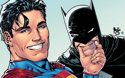 Superman and Batman Selfie wallpaper