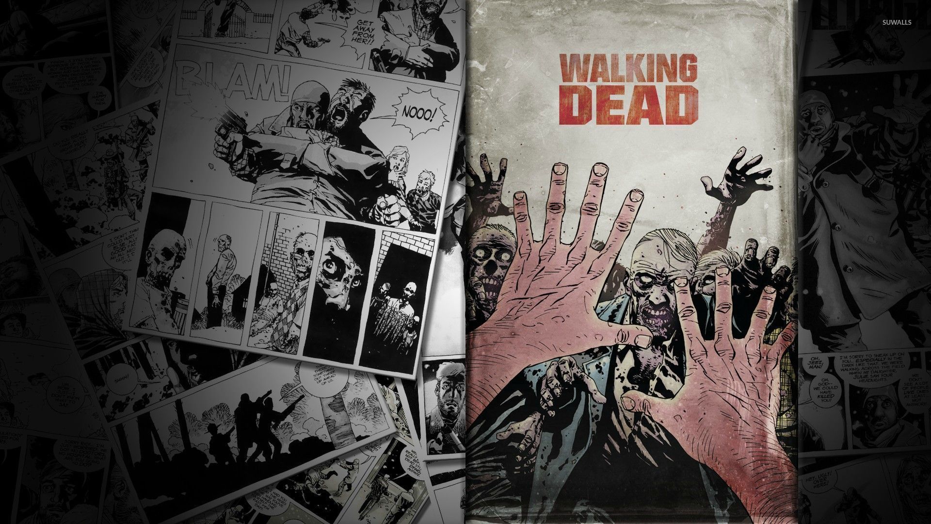 the walking dead comic wallpaper 1920x1080