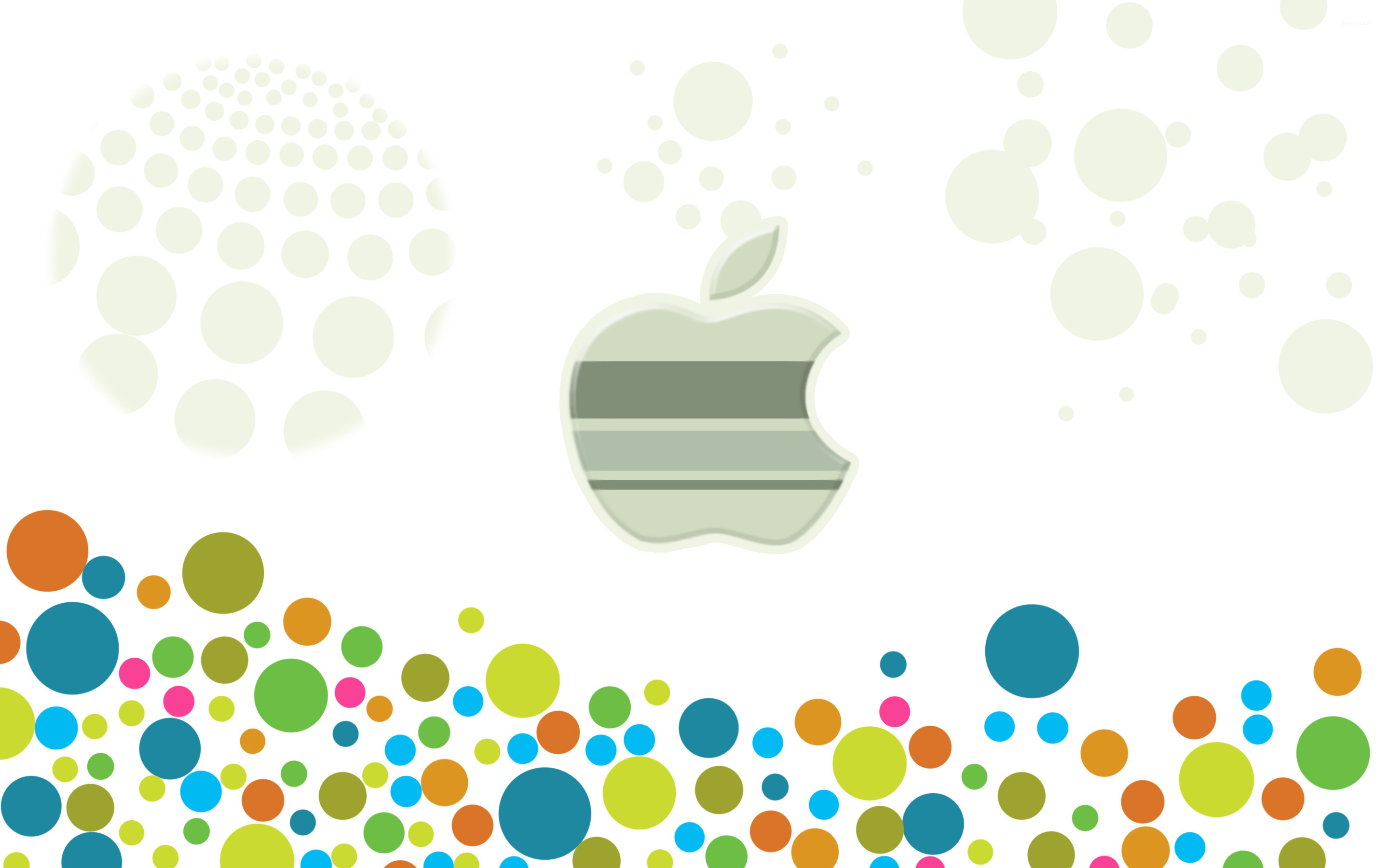 Apple logo among multicolored circles wallpaper - Computer wallpapers -  #21818