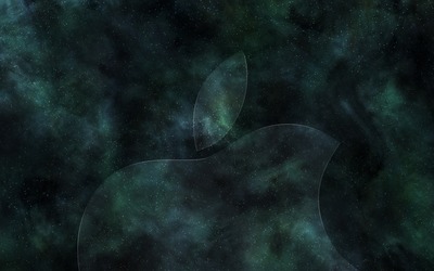 Apple loog in space wallpaper