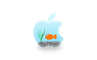 Aquarium Apple logo wallpaper 1920x1200 jpg