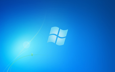 Blue Windows 7 logo wallpaper