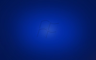 Blue Windows 7 printed on blue background wallpaper