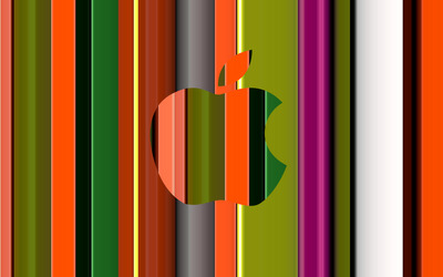 Colorful Apple logo wallpaper