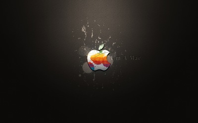 Colorful Apple logo wallpaper