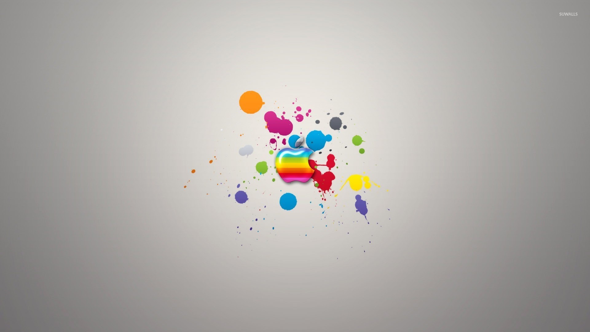 Colorful Apple on paint splash wallpaper - Computer wallpapers - #54172
