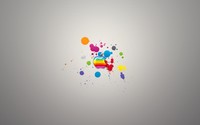Colorful Apple on paint splash wallpaper 1920x1200 jpg