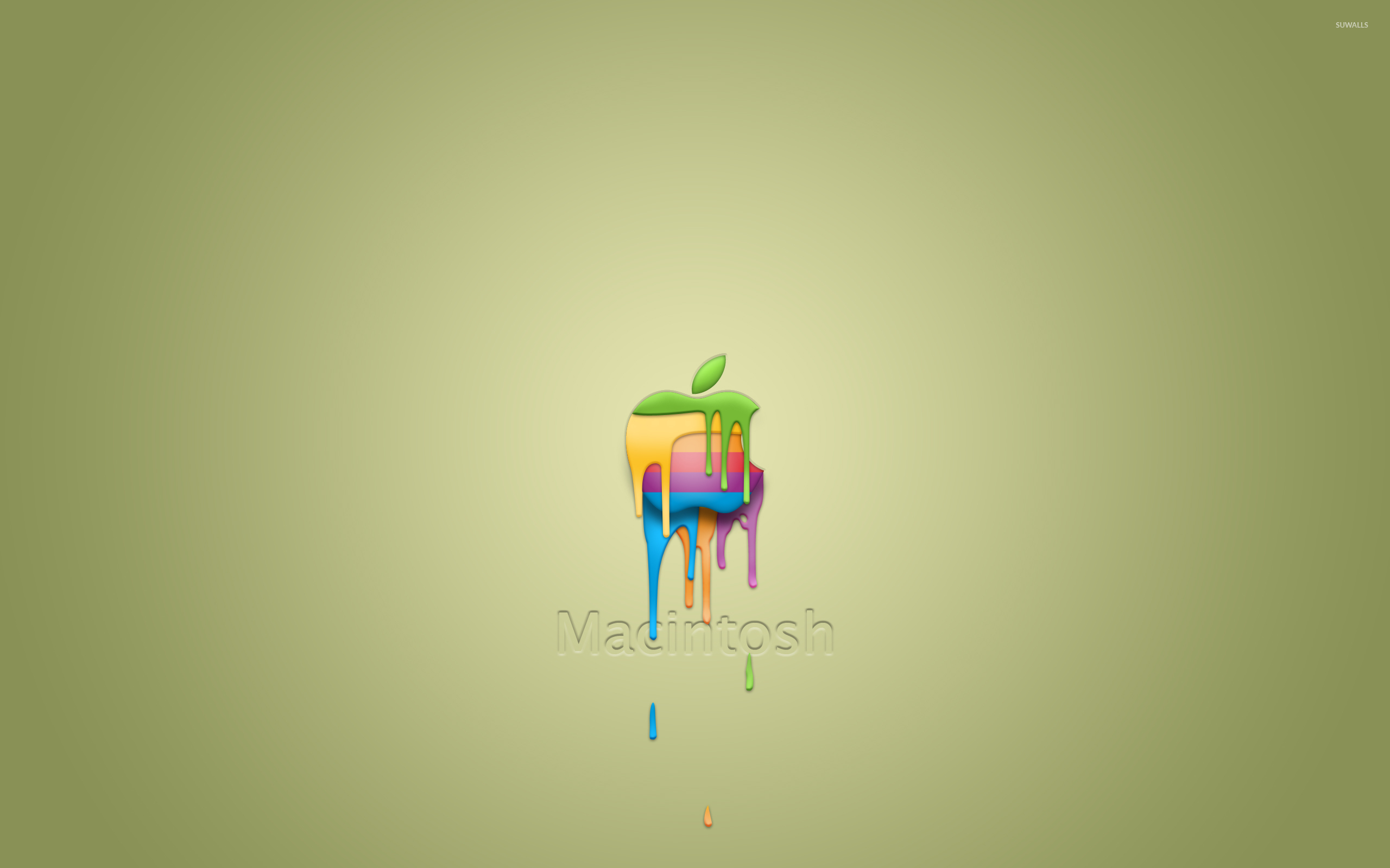 Colorful paint dripping from an Apple wallpaper - Computer wallpapers -  #49609