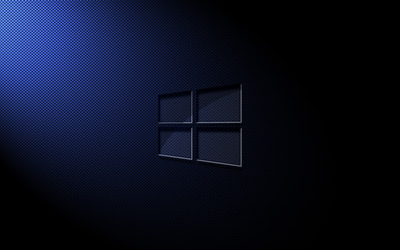 Glass Windows 10 on carbon fiber wallpaper