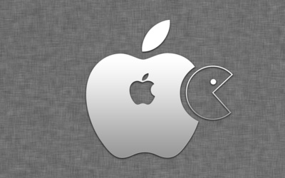 Gray Apple logo wallpaper
