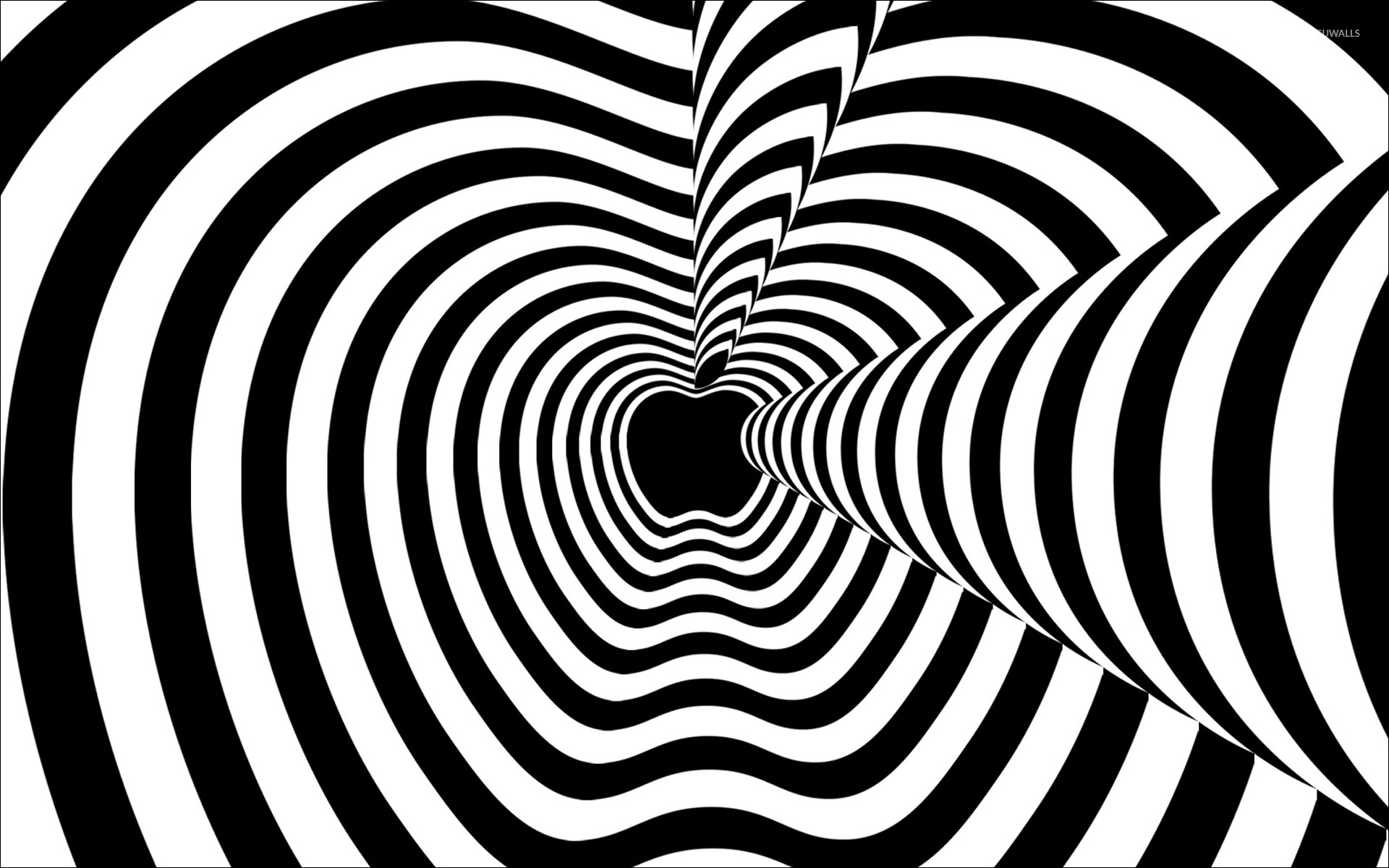 Hypnotic black and white Apple wallpaper - Computer wallpapers - #52741