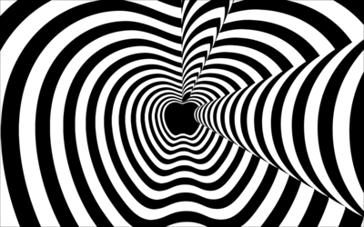 Hypnotic black and white Apple Wallpaper