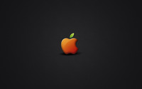 Orange Apple logo wallpaper 2560x1440 jpg