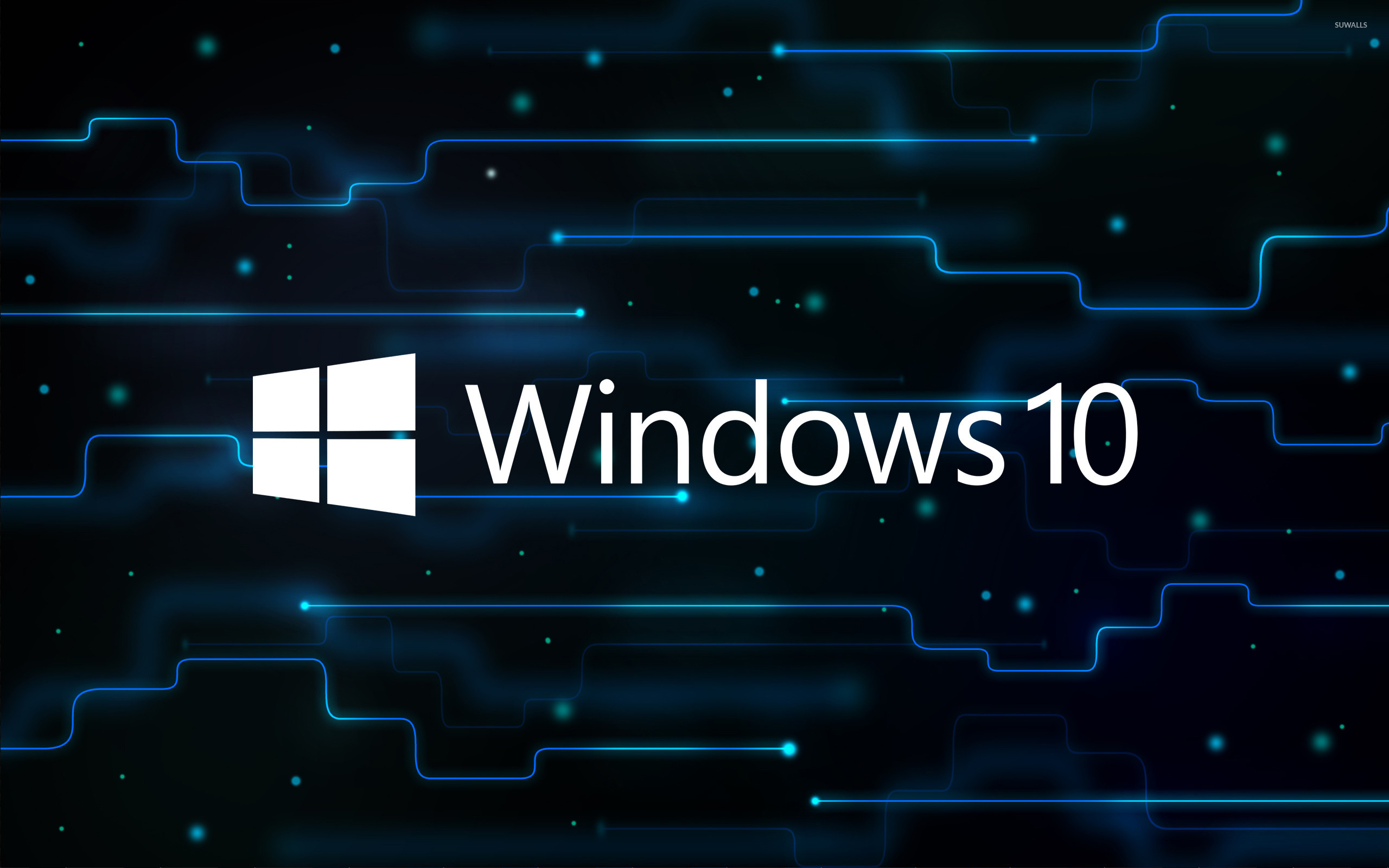 Windows 10 White Text Logo On A Network Wallpaper Computer Wallpapers