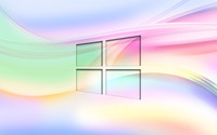 Windows 10 transparent logo on pastel waves wallpaper 2880x1800 jpg