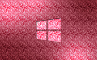 Windows 10 glass logo on pink pattern wallpaper 2880x1800 jpg