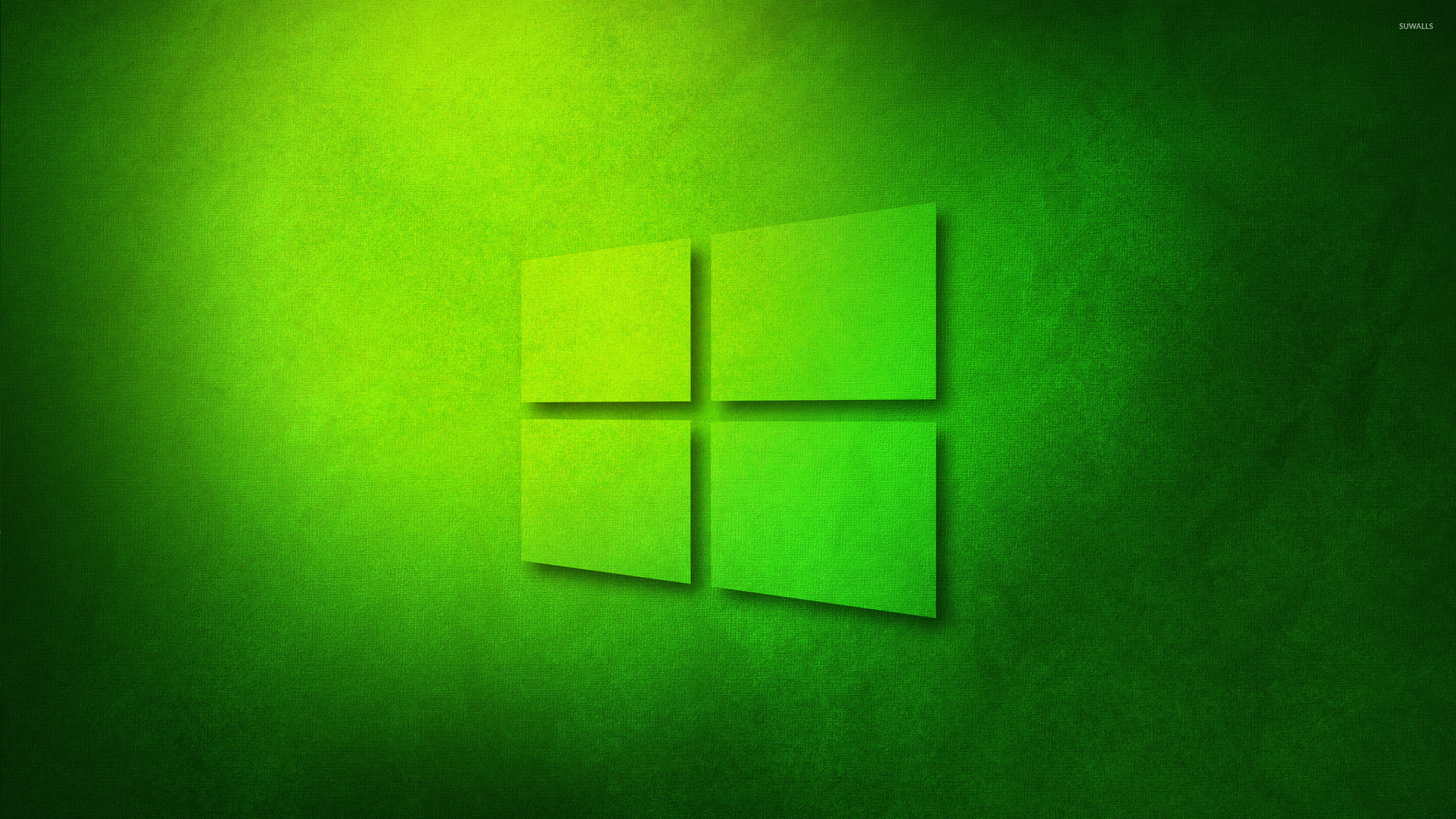Windows 10 transparent logo on green paper wallpaper - Computer ...