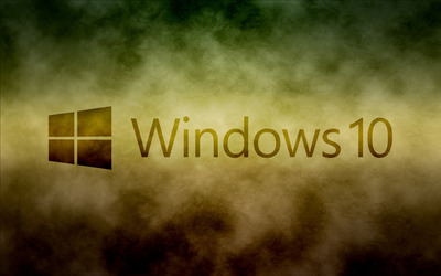 Windows 10 transparent text logo on grunge paper wallpaper