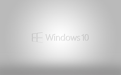Windows 10 transparent logo on gray gradient Wallpaper