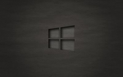 Windows 10 transparent logo on black fabric wallpaper