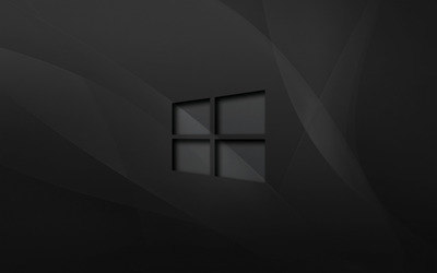 Windows 10 transparent logo on black waves wallpaper - Computer wallpapers  - #45965