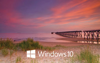 Windows 10 white text logo on the pier wallpaper 2880x1800 jpg