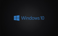 Windows 10 blue text logo on black wallpaper 2560x1600 jpg