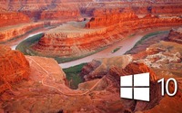 Windows 10 in the canyon simple white logo wallpaper 1920x1080 jpg