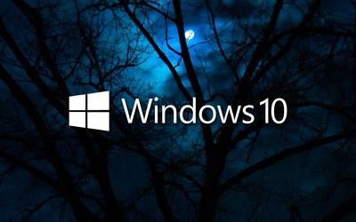 Windows 10 in the cloudy night [4] wallpaper