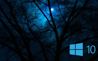 Windows 10 in the cloudy night [3] wallpaper