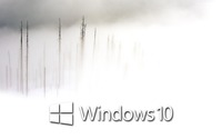Windows 10 in the foggy winter day white text logo wallpaper 1920x1200 jpg