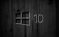 Windows 10 on black wooden panels [4] wallpaper 1920x1080 jpg