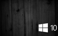 Windows 10 on black wooden panels [5] wallpaper 1920x1080 jpg