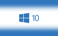 Windows 10 on blue halftone wallpaper 3840x2160 jpg
