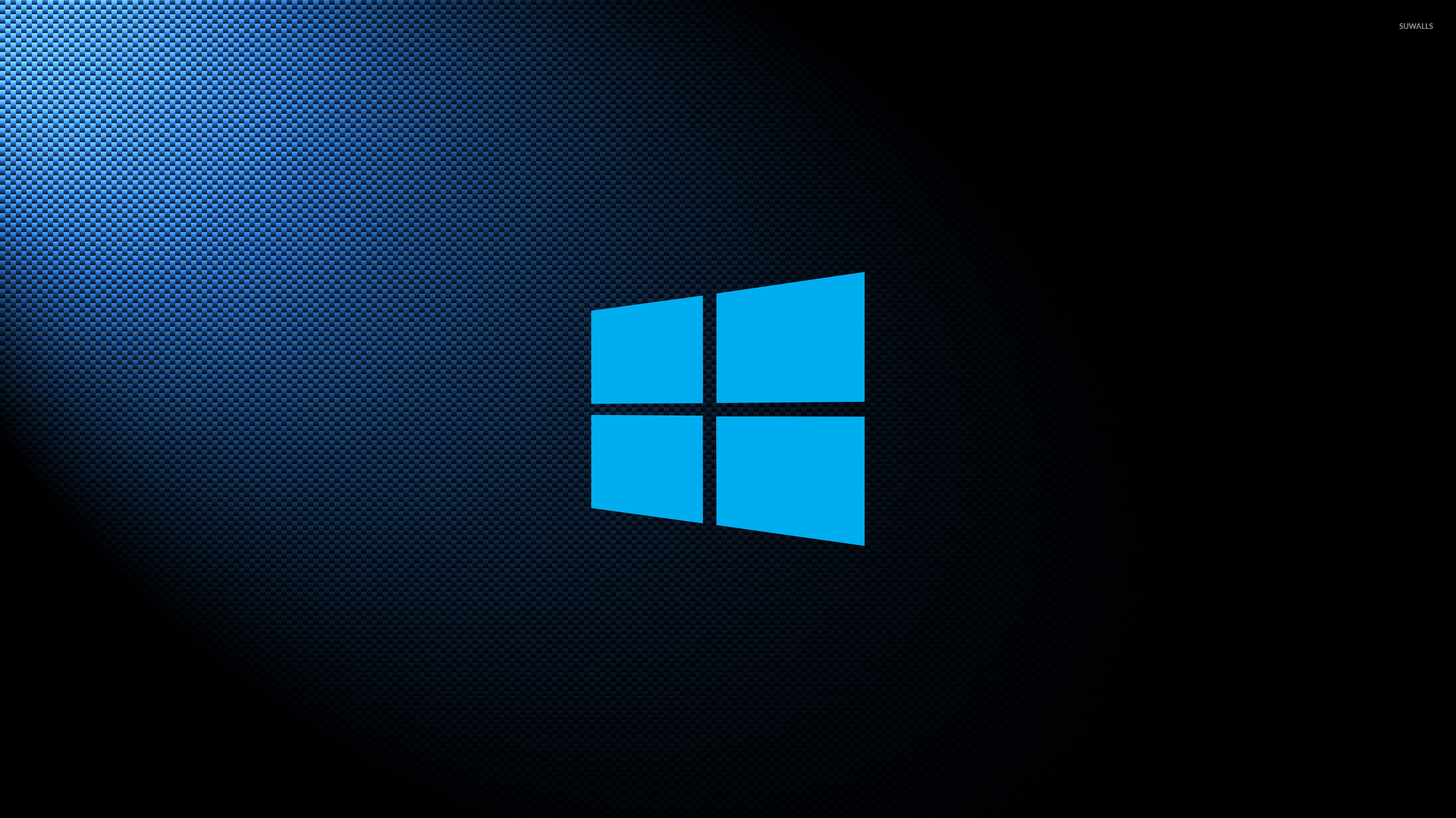 Windows 10 simple blue logo on carbon fiber wallpaper - Computer ...