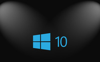 Windows 10 simple blue logo on hexagon pattern wallpaper 3840x2160 jpg