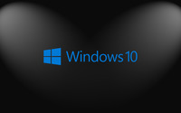 Windows 10 on blue text logo hexagon pattern wallpaper 3840x2160 jpg