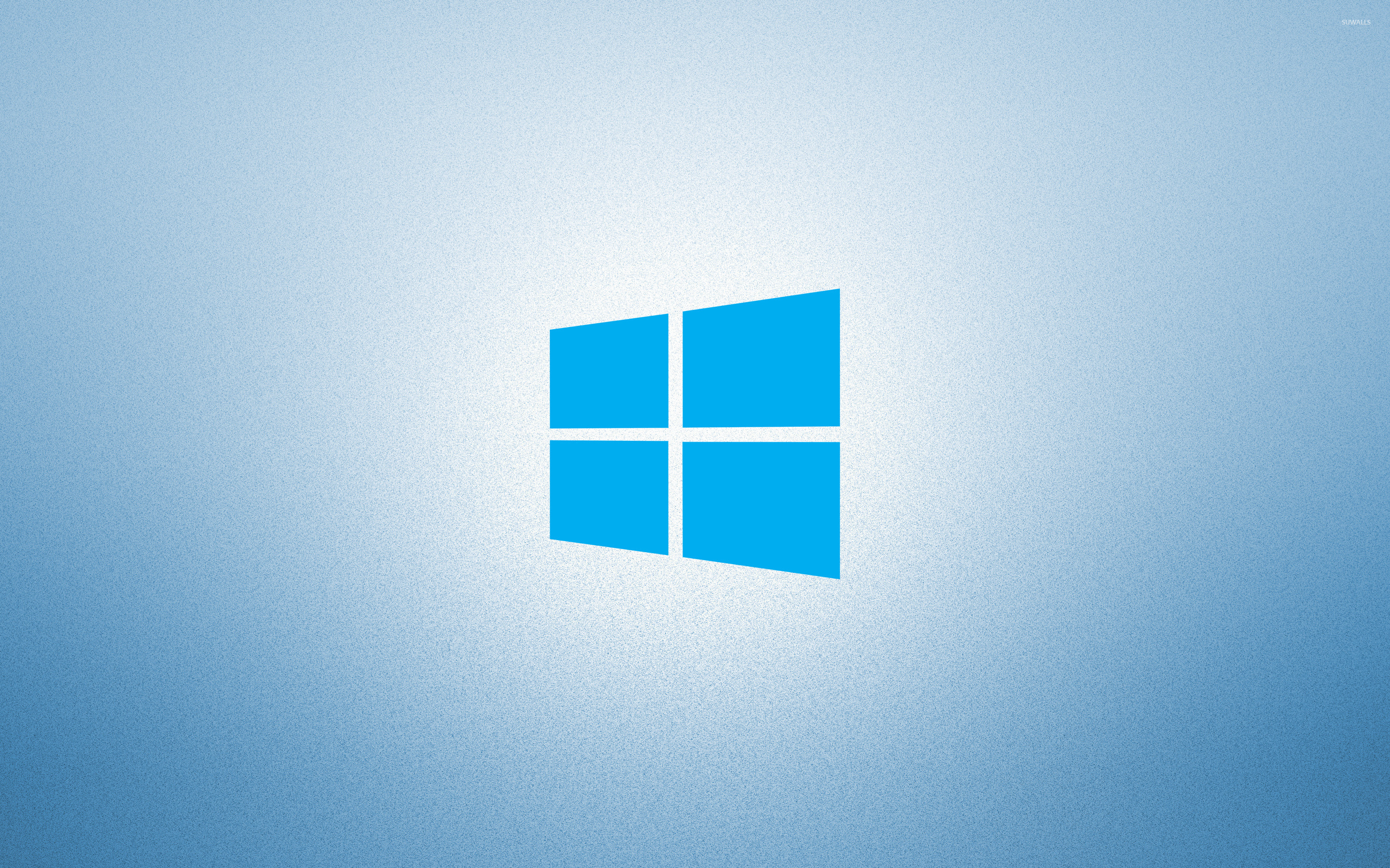 Windows 10 on light blue simple blue logo wallpaper ...