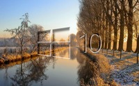 Windows 10 on the frosty river [2] wallpaper 1920x1080 jpg