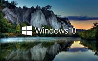 Windows 10 on the lake reflection [2] wallpaper 1920x1200 jpg