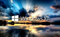 Windows 10 on the reflected clouds wallpaper 1920x1080 jpg