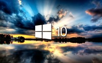 Windows 10 on the reflected clouds [4] wallpaper 1920x1080 jpg