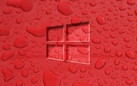 Windows 10 on water drops [2] wallpaper 1920x1080 jpg