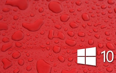 Windows 10 on water drops [3] wallpaper