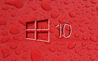 Windows 10 on water drops wallpaper 1920x1080 jpg