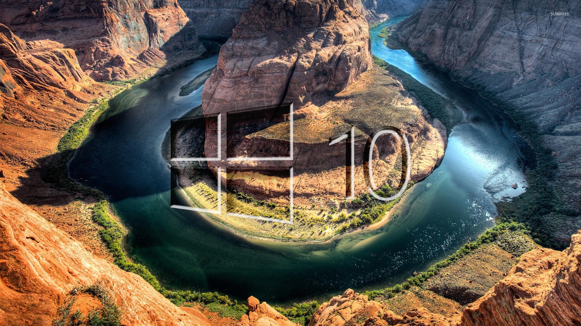 Windows 10 over the canyon glass logo wallpaper - Computer wallpapers -  #47207
