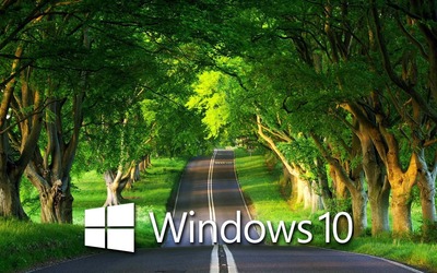 Windows 10 over the country road [4] wallpaper