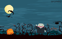 Zombie Android on Halloween wallpaper 1920x1200 jpg