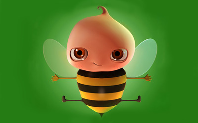 Baby bee wallpaper